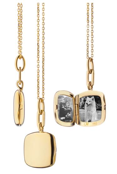 18KY Slim "Viv" Gold Locket Necklace