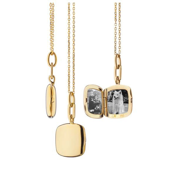 18KY Slim "Viv" Gold Locket Necklace