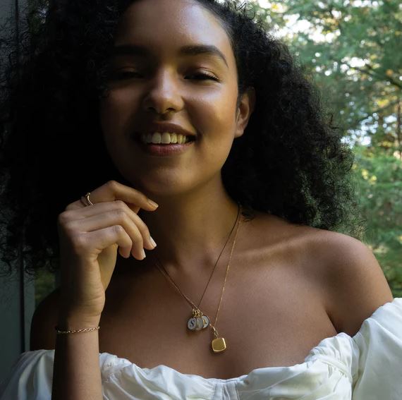 18KY Slim "Viv" Gold Locket Necklace