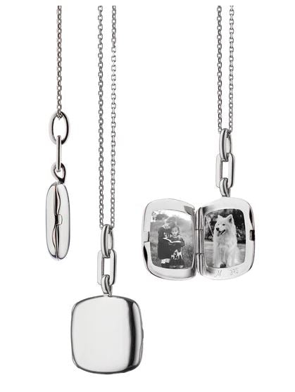 Sterling Silver Slim "Viv" Locket Necklace