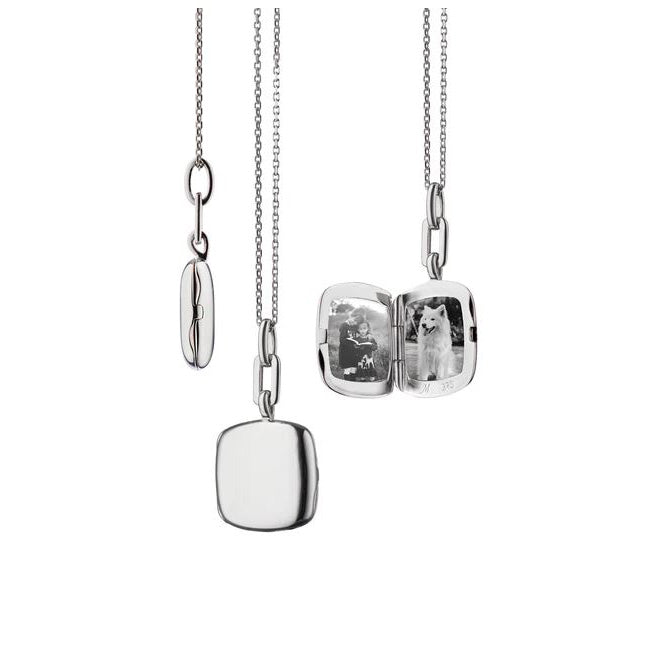 Sterling Silver Slim "Viv" Locket Necklace