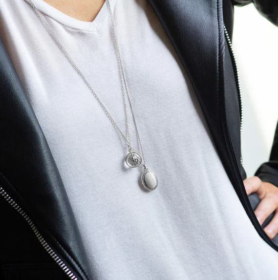 Sterling Silver The Four Image "Midi" Sapphire Locket