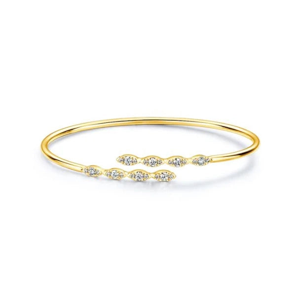 18KY Aerial Marquise Flexi Bangle