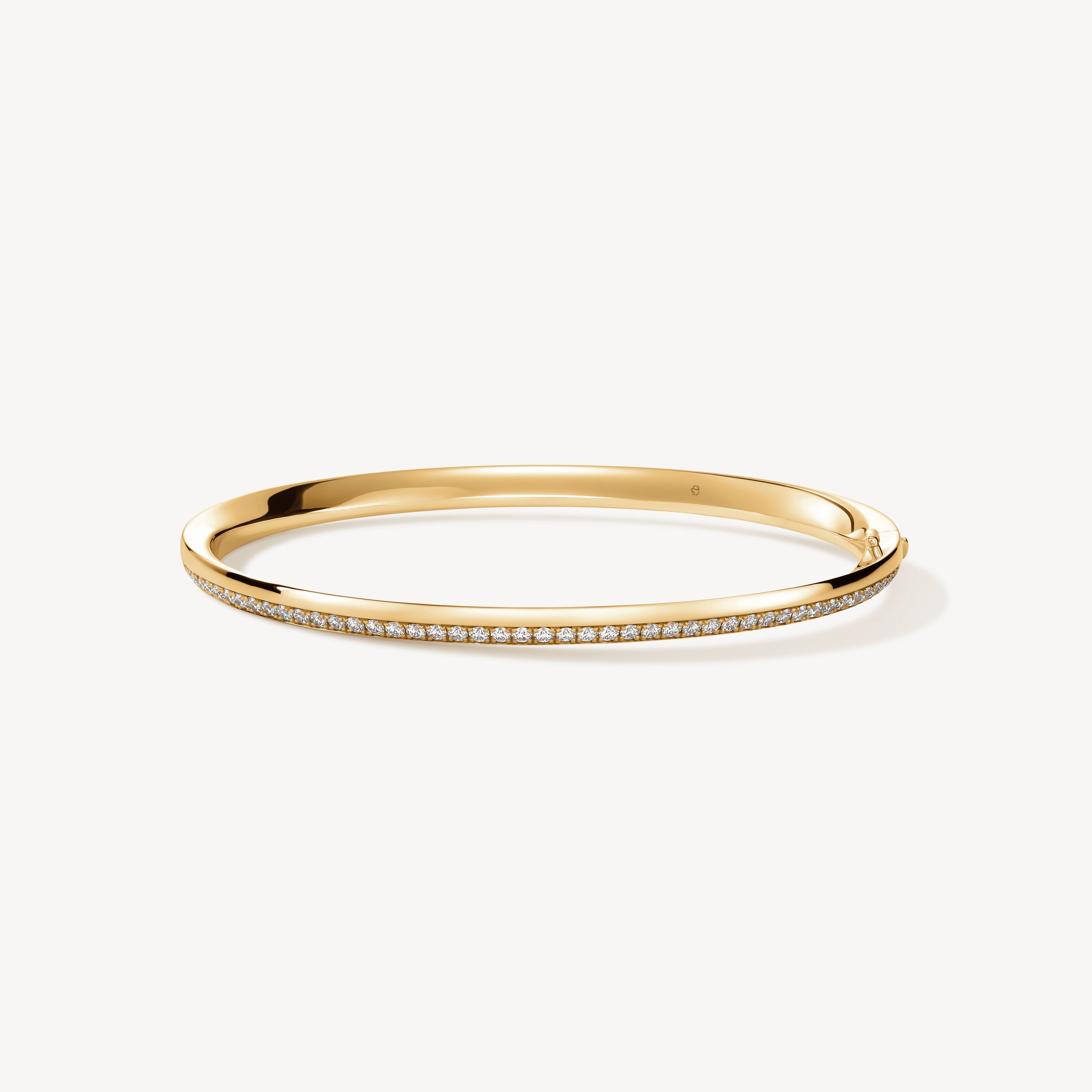 18KY Hearts On Fire Barre Pave Bangle Bracelet