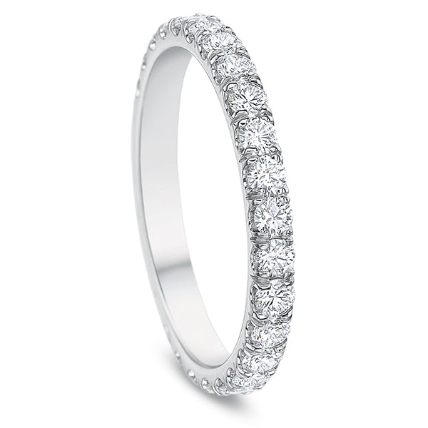18KW Precision Set Diamond Eternity Band