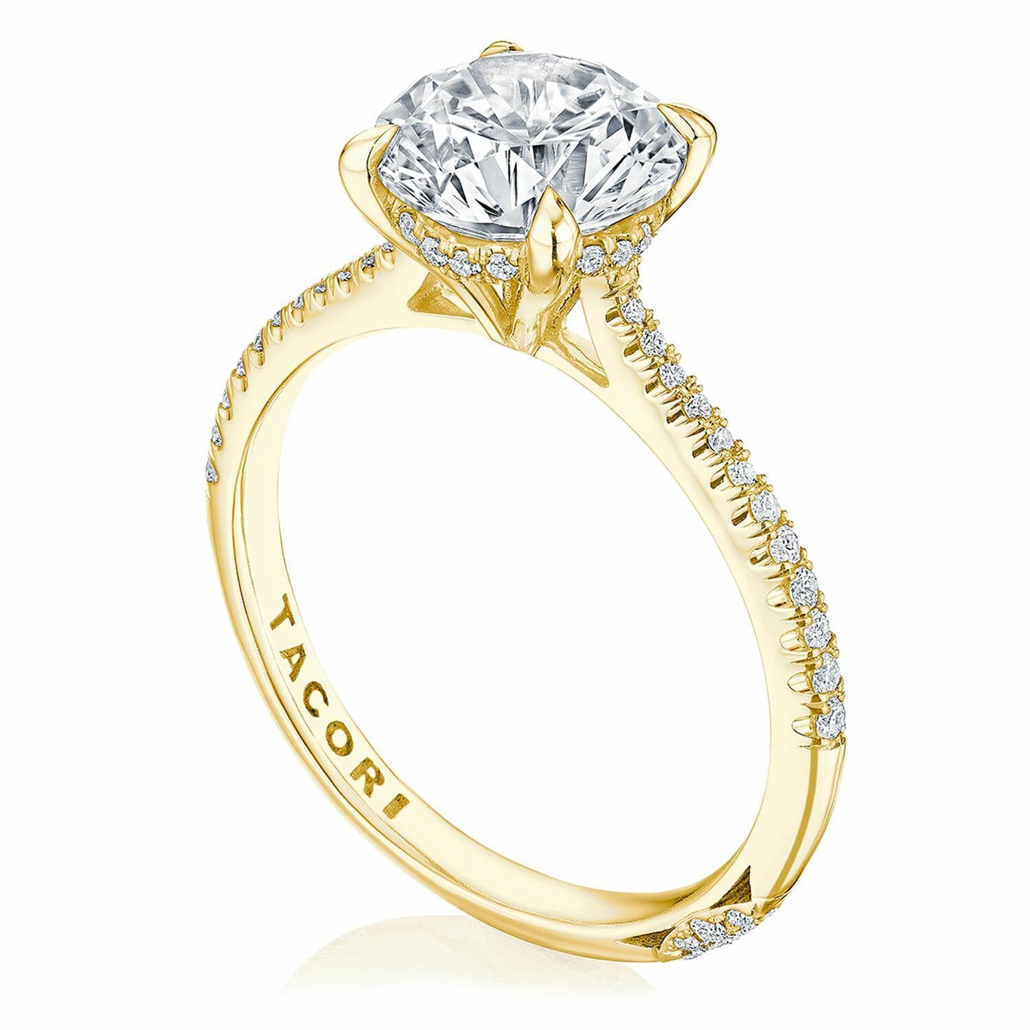 18KY Tacori Founder's Collection Round Solitaire Engagement Ring