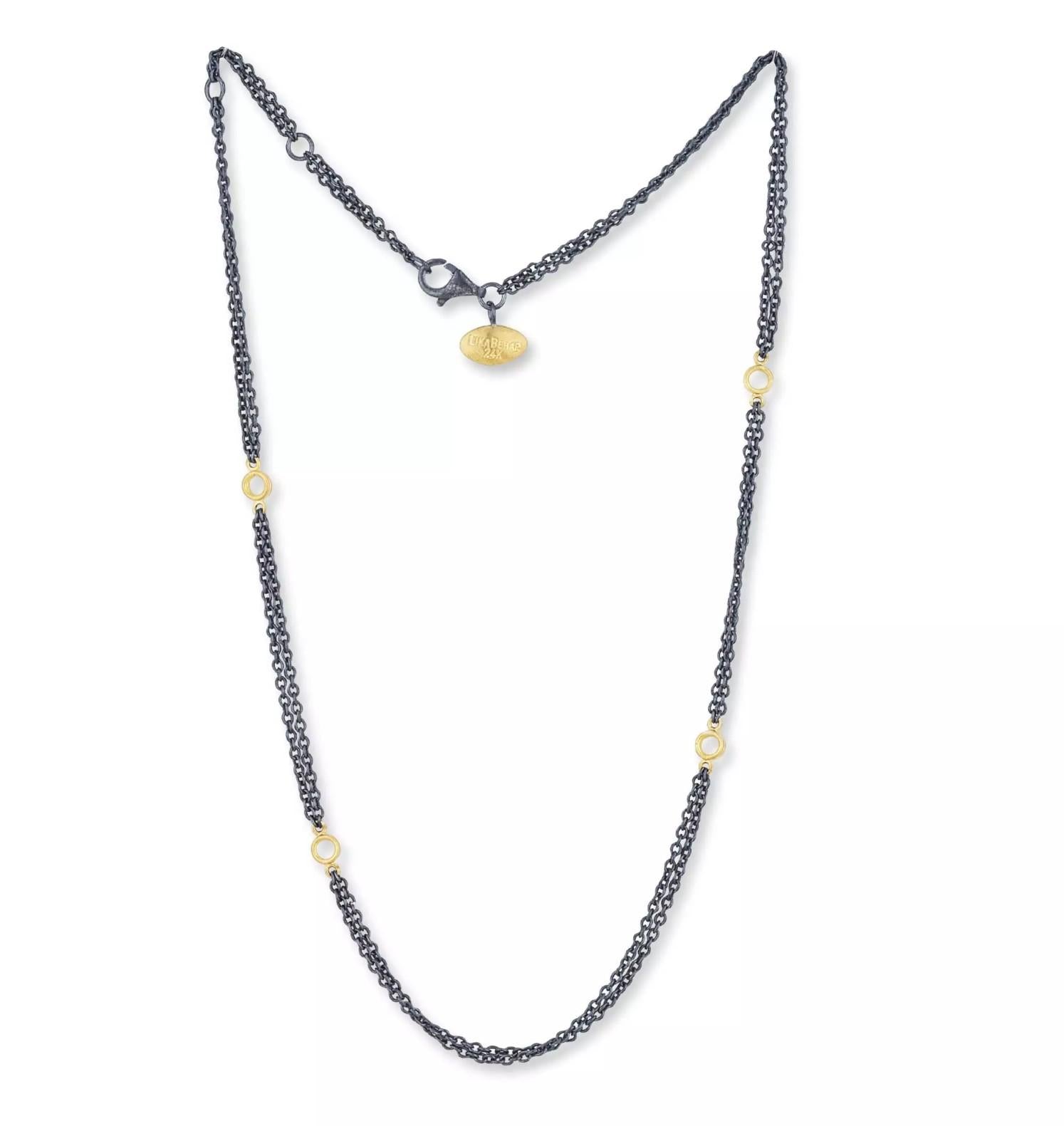 SS/24KY Lika Behar Double Mixed Rolo Circle Necklace