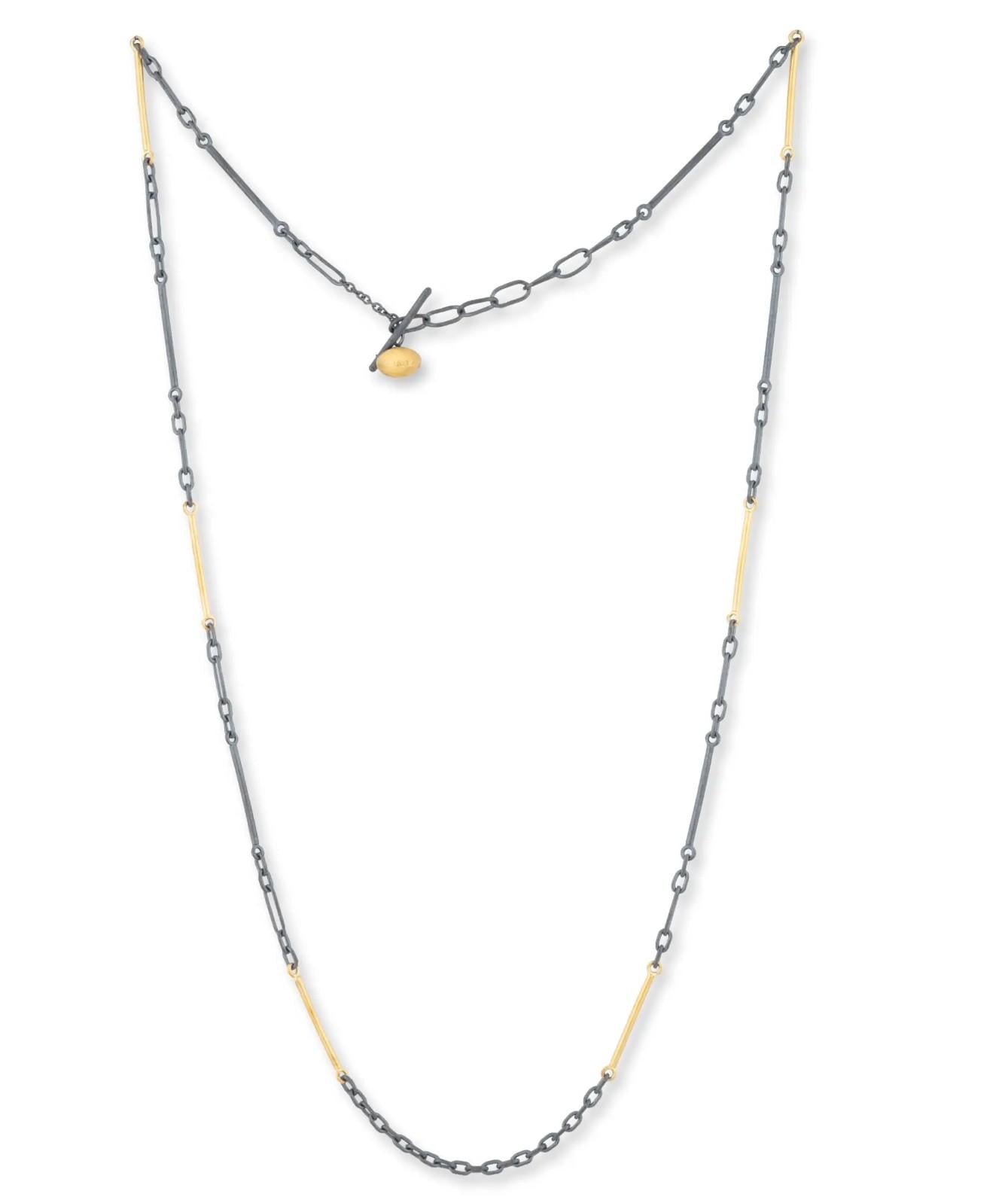 SS/24KY Lika Behar Twiga Tube and Paperclip Chain Necklace