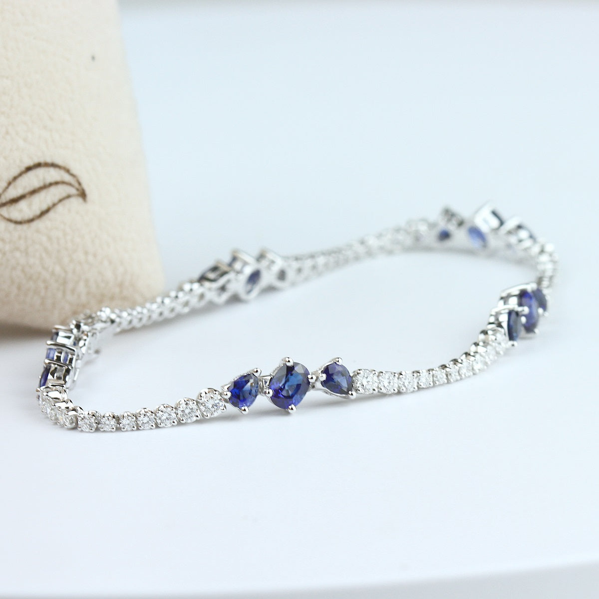 18KW Parade Sapphire and Diamond Mixed Shape Bracelet