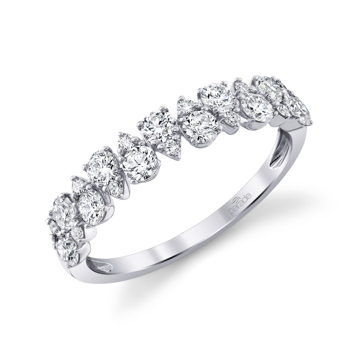 18KW Parade Pear Shape Round Diamond Band