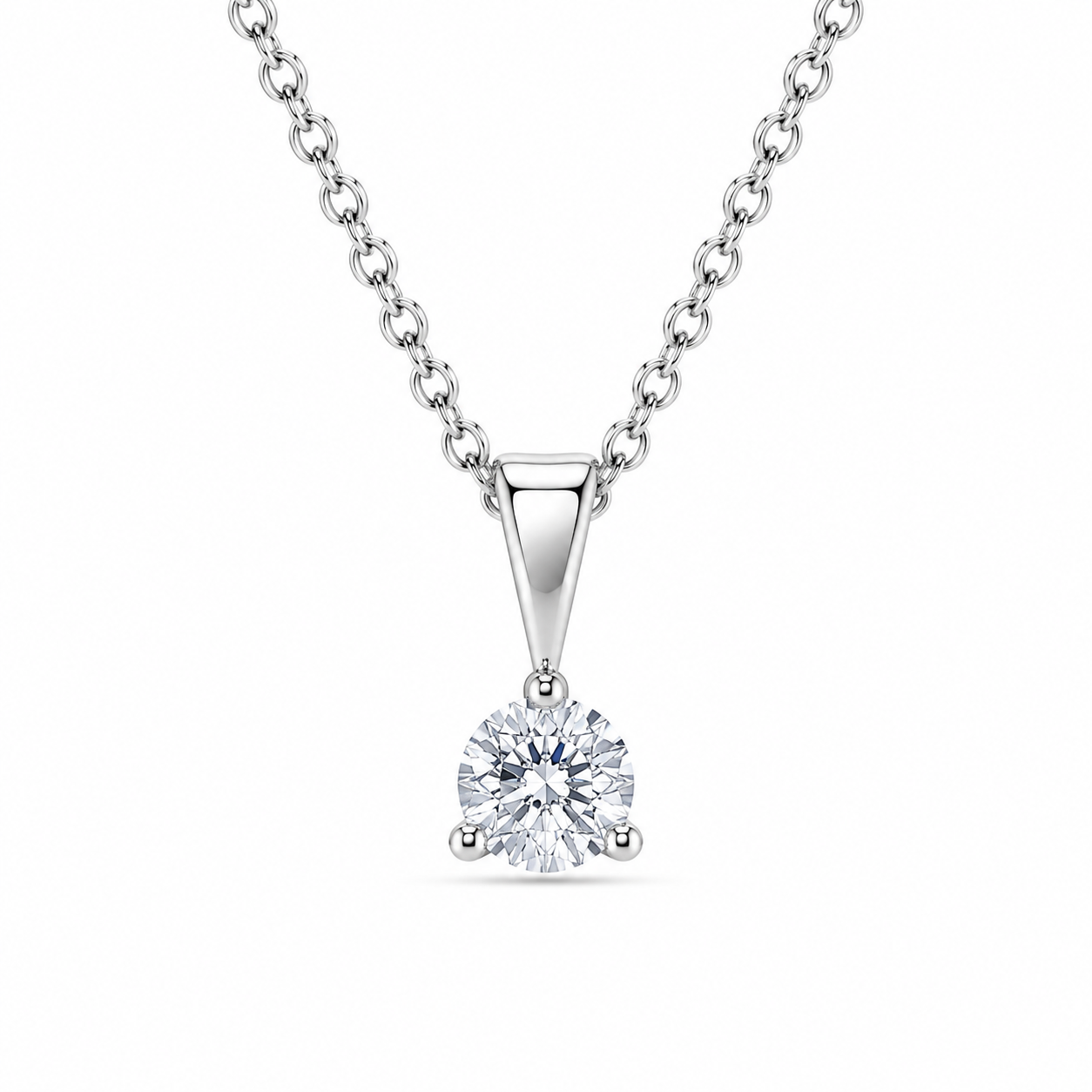 14KW Williams Signature Solitaire .25ct Diamond Pendant