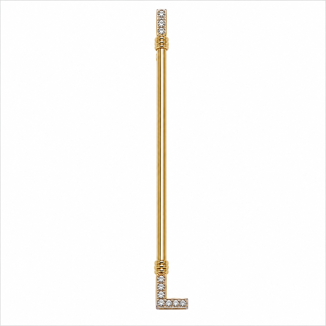 18KY Estate Polo Mallet Pin with Diamond Accent