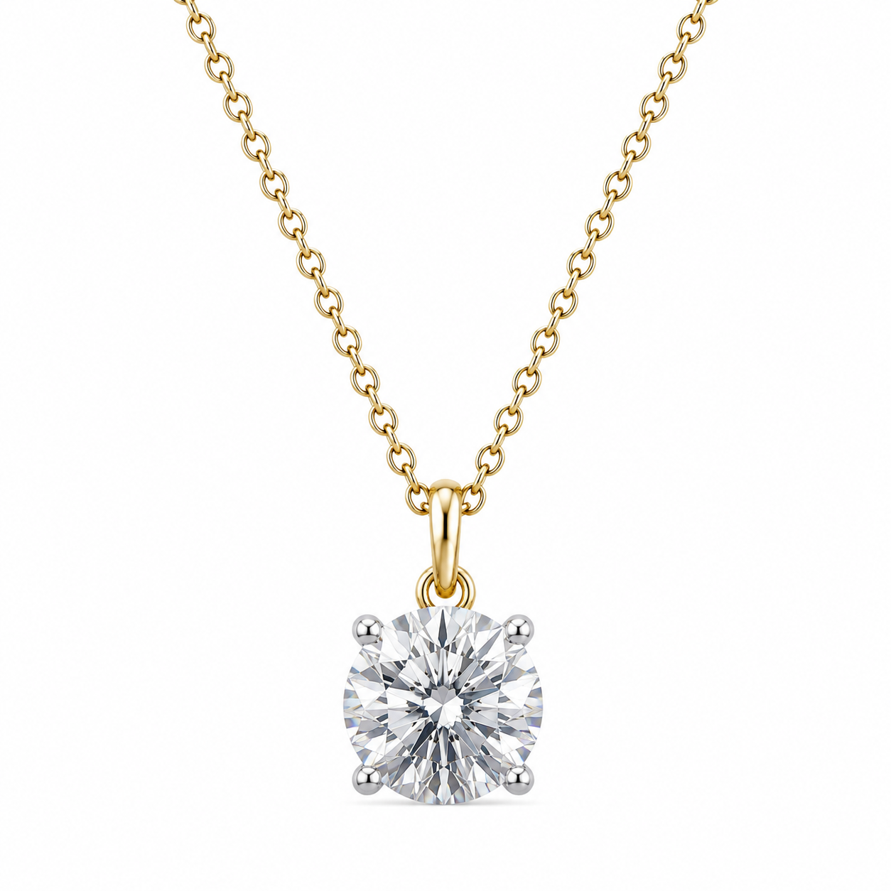14KY/W Williams Signature Solitaire 1ct Lab Grown Diamond Pendant