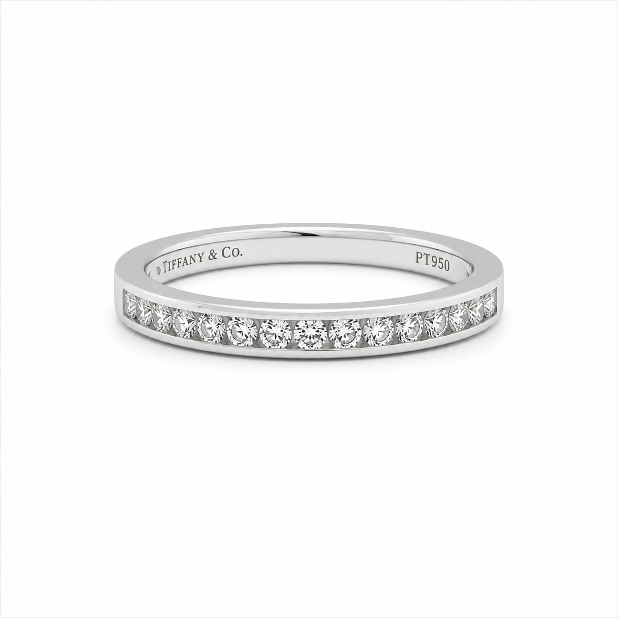 Platinum Estate Tiffany & Co. Diamond Channel Band