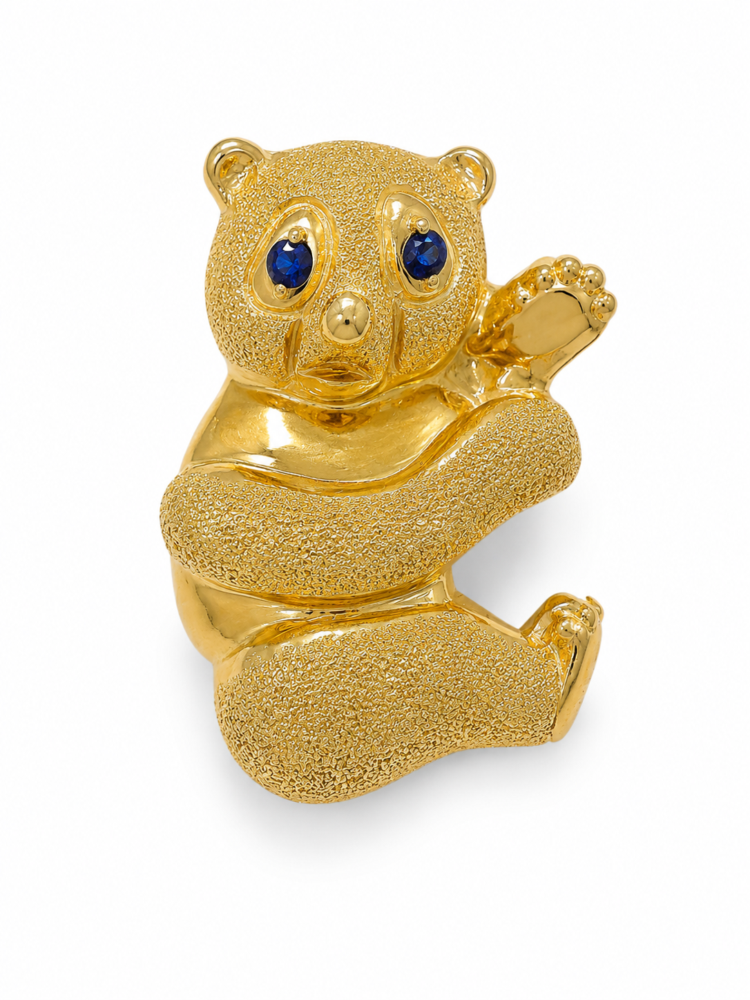 14KY Estate Koala Pin with Sapphire Accent