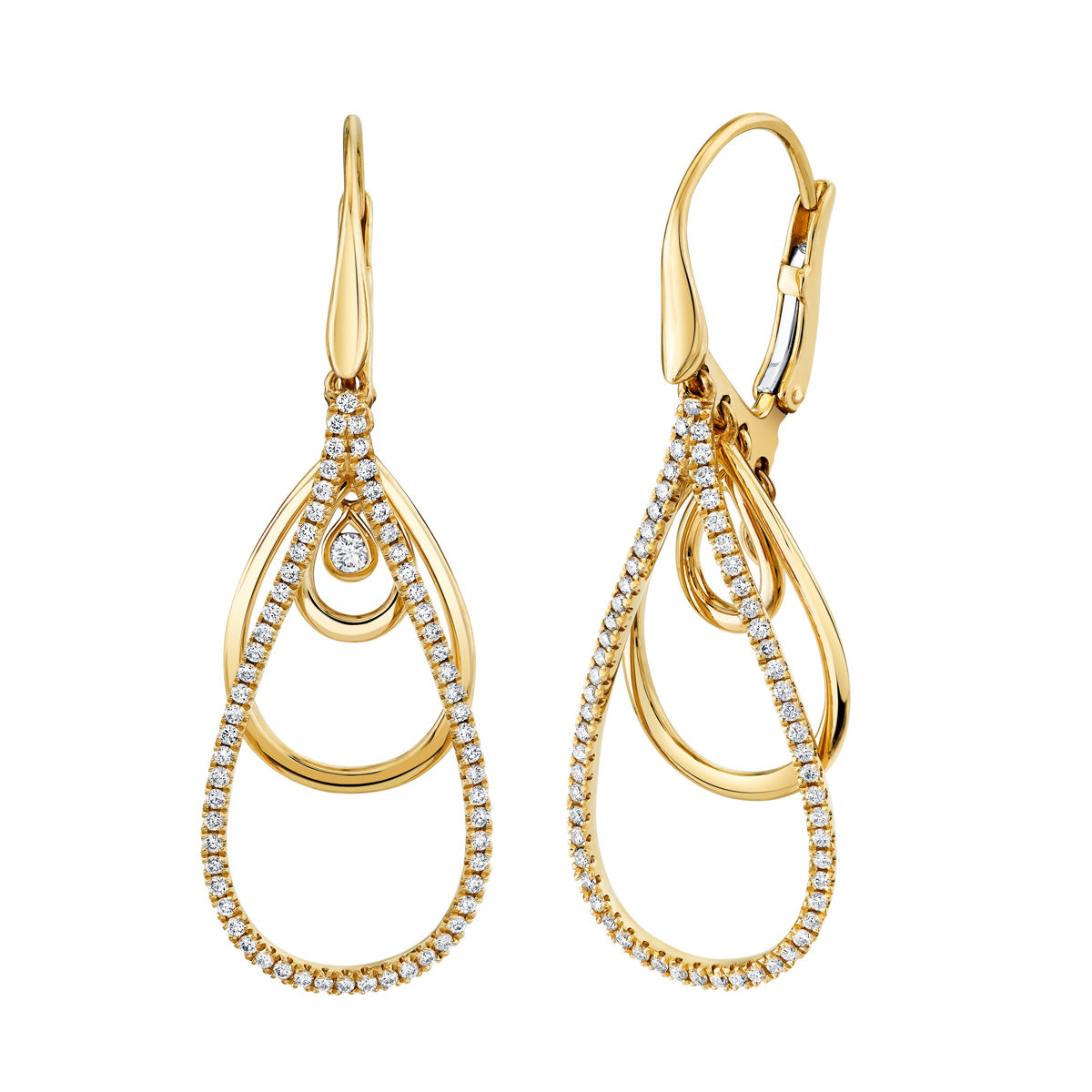 14KY Parade Dangling Diamond Earrings