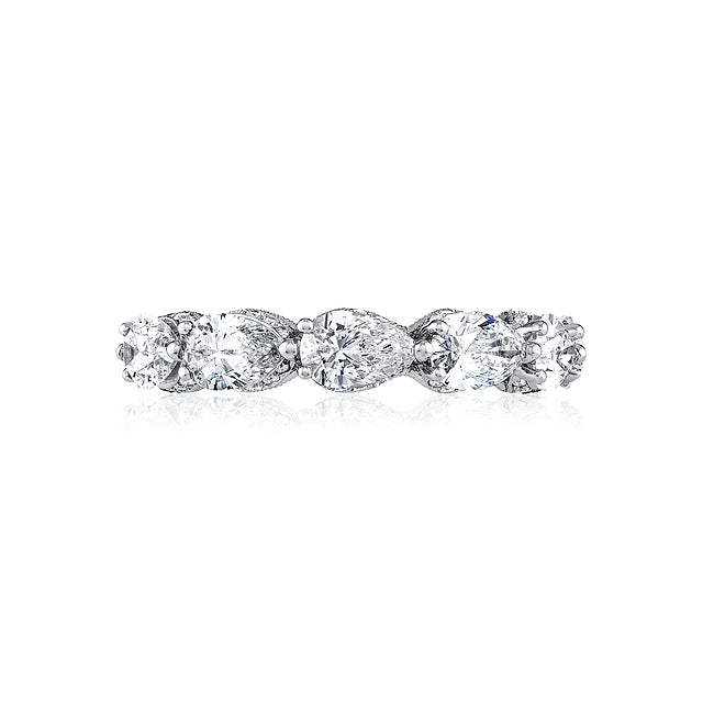 18K WHITE GOLD PEAR SHAPE DIAMOND BAND