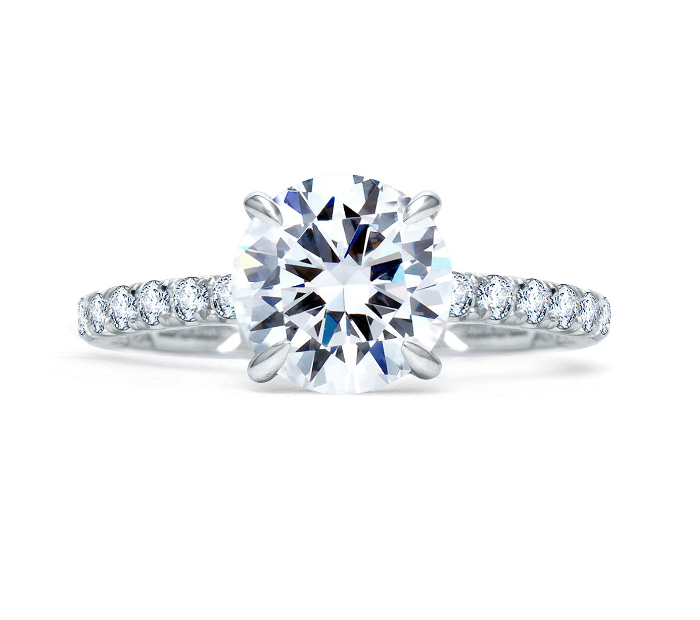 18K WHITE GOLD DIAMOND ENGAGEMENT RING