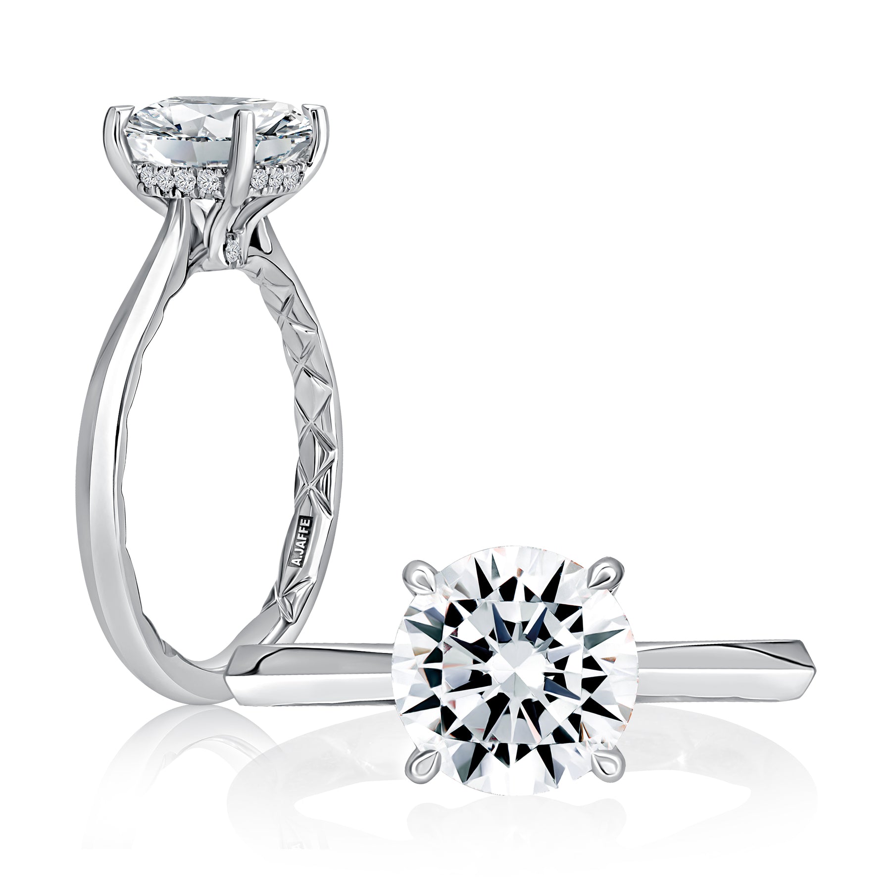 14K WHITE GOLD SOLITAIRE ENGAGEMENT RING