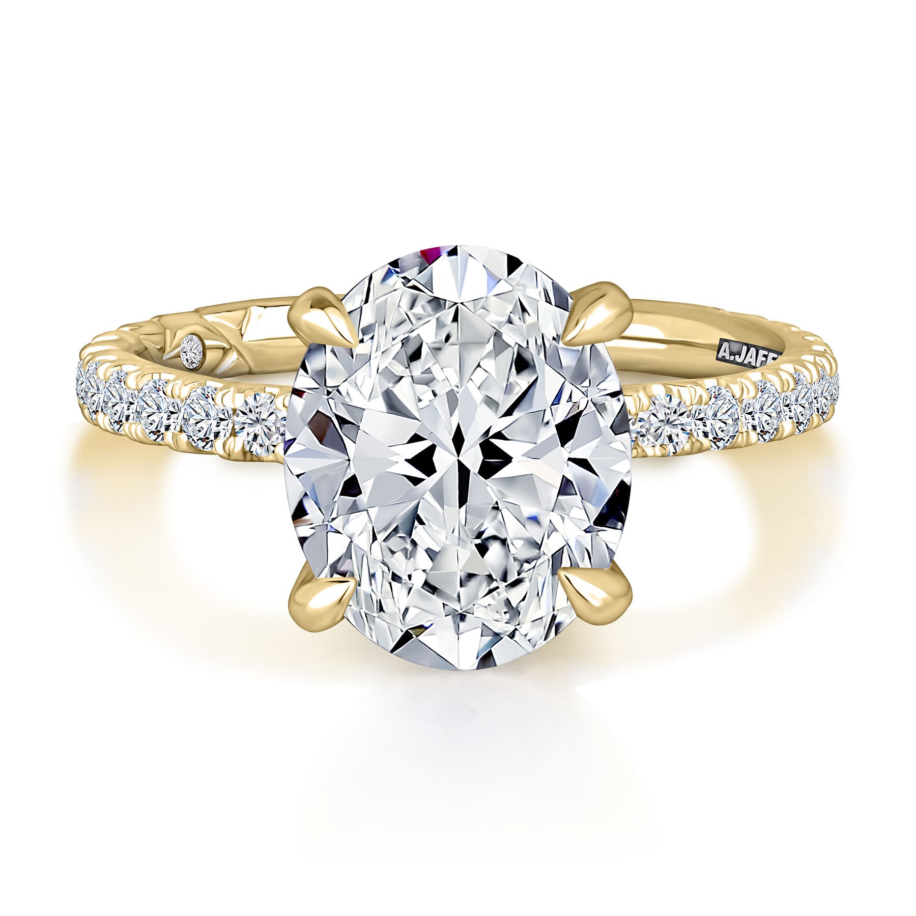 14K YELLOW GOLD DIAMOND ENGAGEMENT RING