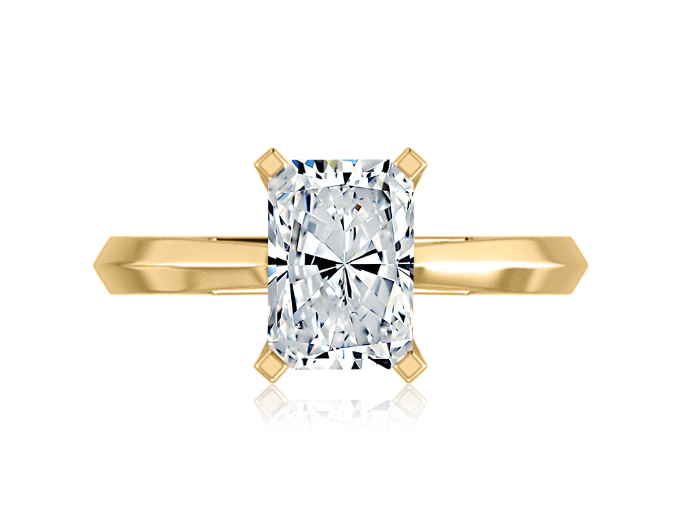 18K YELLOW GOLD DIAMOND ENGAGEMENT RING