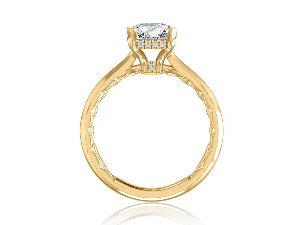18K YELLOW GOLD DIAMOND ENGAGEMENT RING