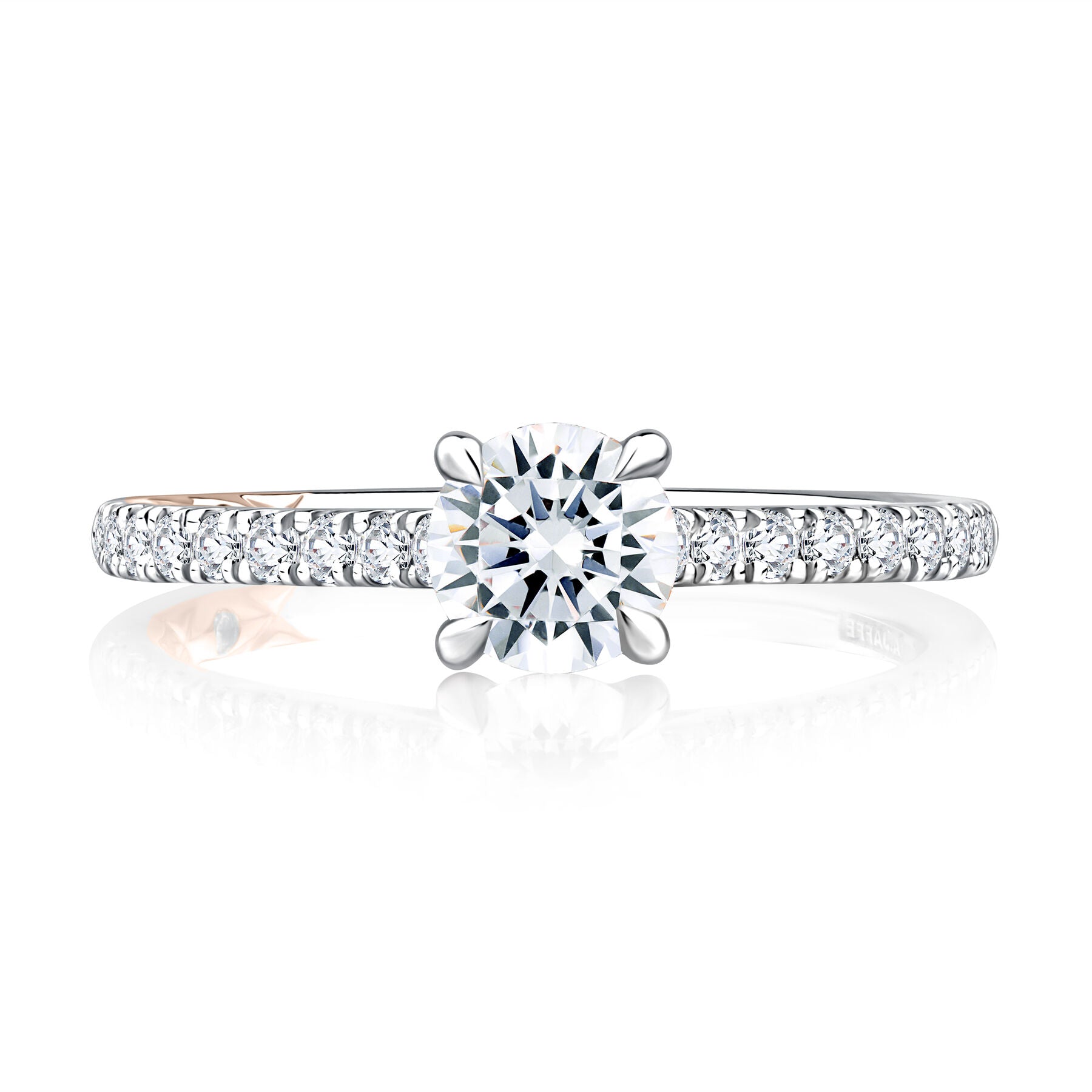 14K WHITE GOLD DIAMOND ENGAGEMENT RING