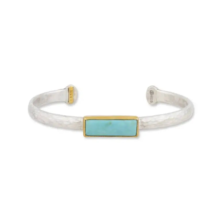 SS/24KY Lika Behar My World Kingman Turquoise Open Cuff Bracelet