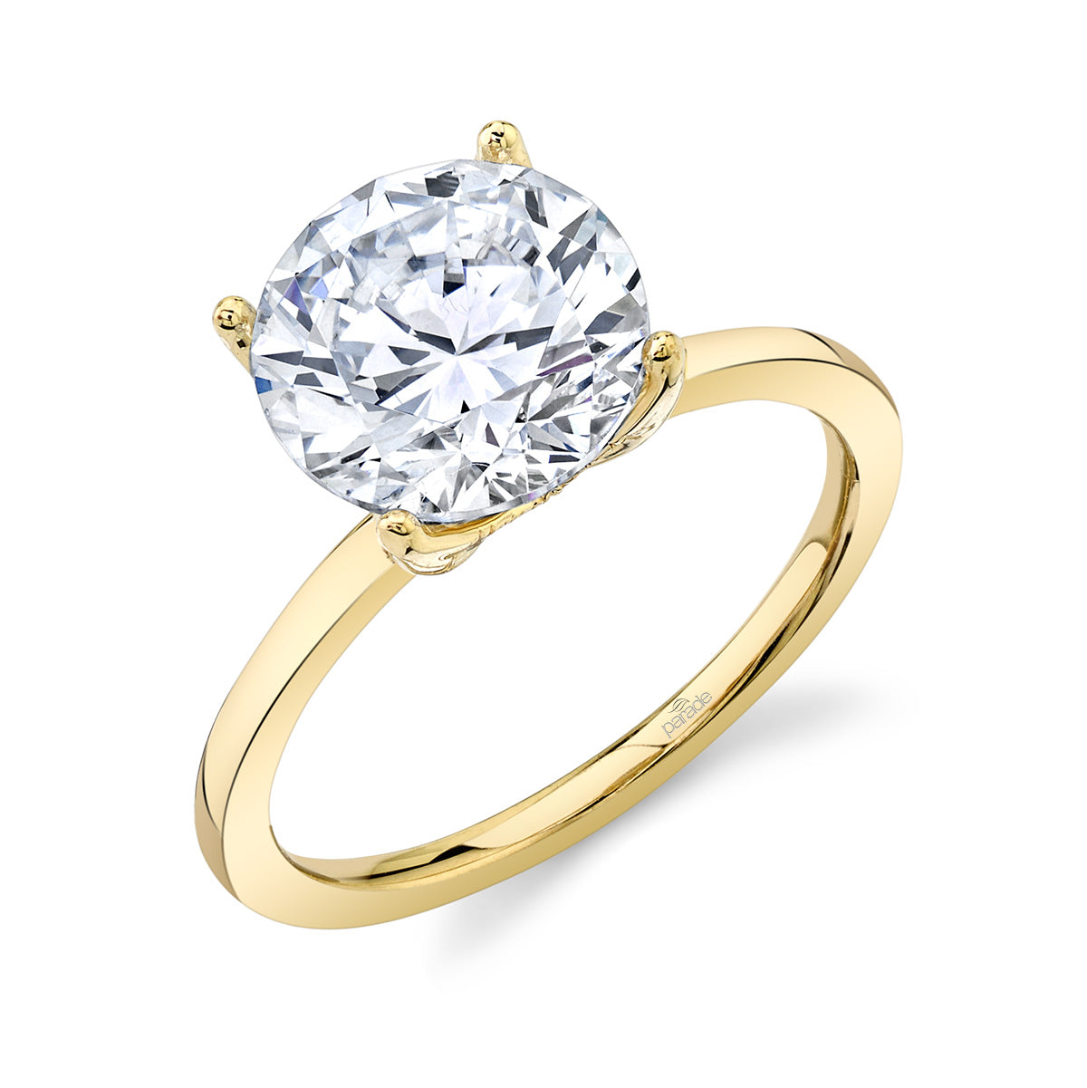 18KY Parade New Classic Round Semi-Mount Engagement Ring