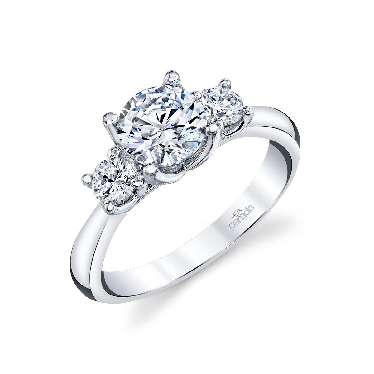 18KW Parade Three Stone Semi-Mount Engagement Ring