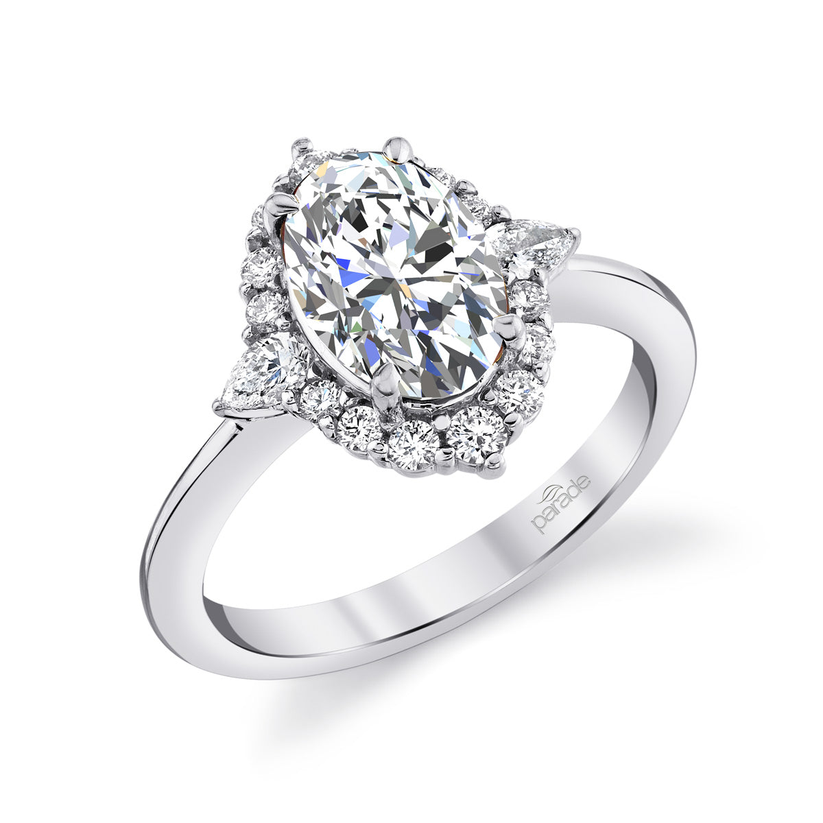 18KW Parade Hemera Halo Semi-Mount Engagement Ring