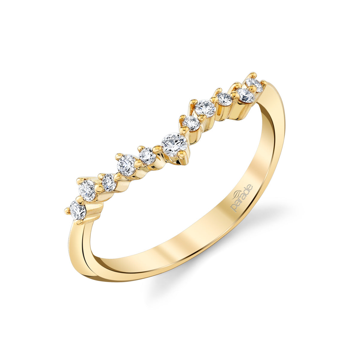 18KY Parade Hemera Diamond Contour Band