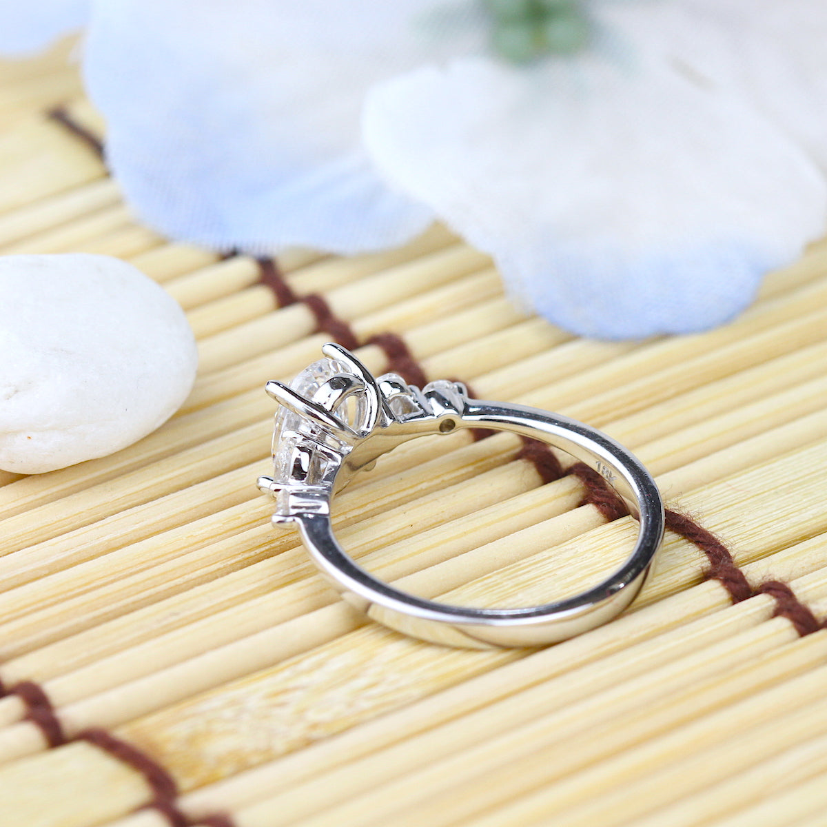 18KW Parade Classic Five Stone Semi-Mount Engagement Ring