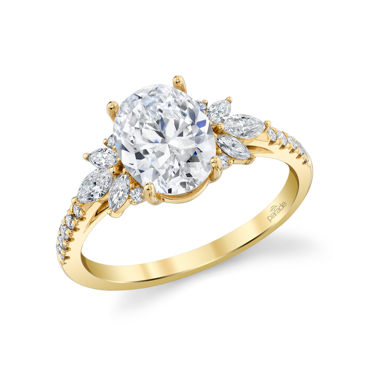 18KY Parade Hemera Oval Semi-Mount Engagement Ring