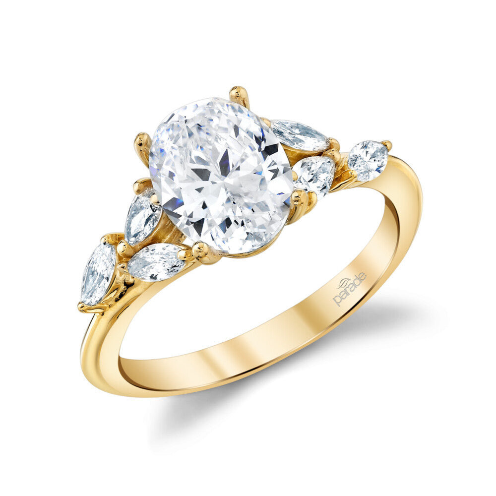 18KY Parade Hemera Oval Semi-Mount Engagement Ring