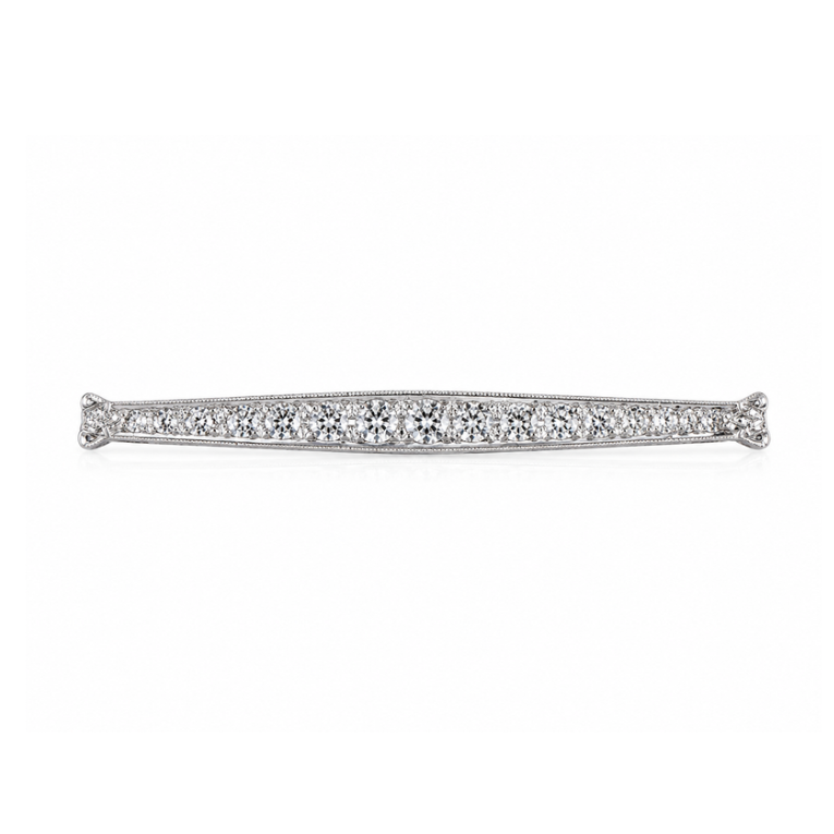 Platinum Estate Vintage Diamond Bar Pin