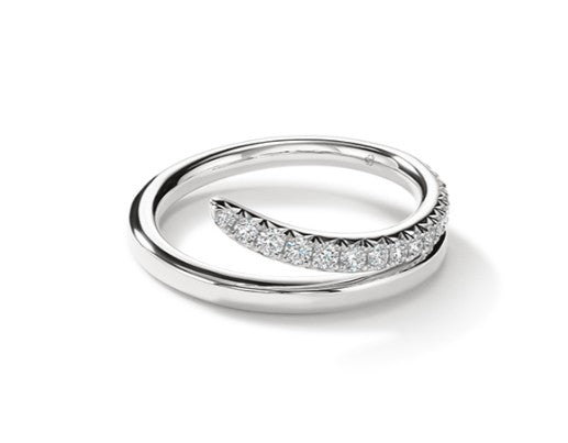 18KW VELA French Cut Pavé Diamond Ring