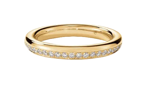 18KY Barre Pavé Band