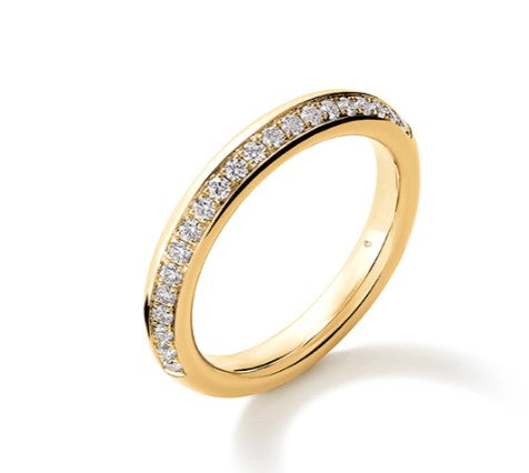 18KY Barre Pavé Band