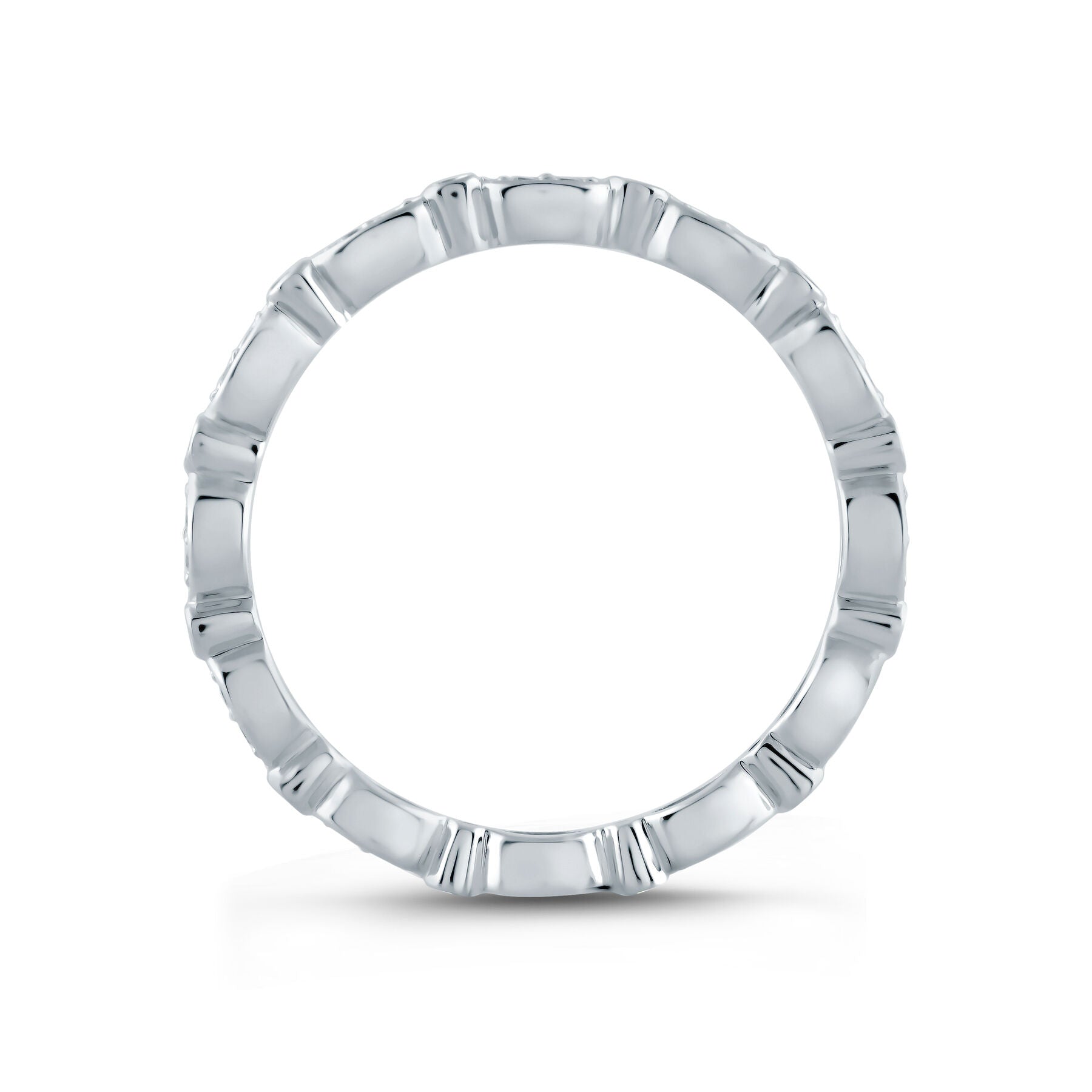 18KW A. Jaffe Scalloped Diamond Eternity Wedding Band
