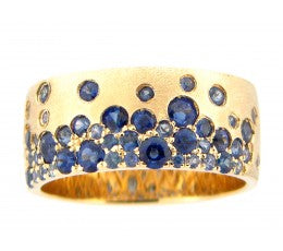 14KY Confetti Sapphire Cigar Band