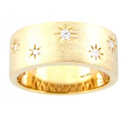 14KY Confetti Diamond Stars Cigar Band