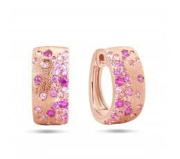 14KR Confetti Pink Sapphire & Ruby Earring