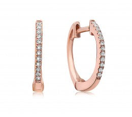 14KR Small Diamond Huggy Earring