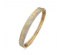 14KY Confetti Diamond Flush Set Bangle