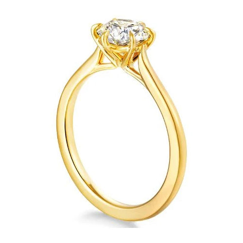 18KY "Camilla" Diamond Solitaire Ring