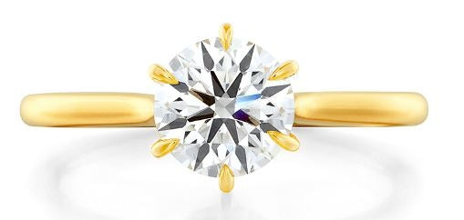 18KY "Camilla" Diamond Solitaire Ring
