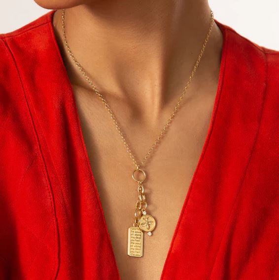 18KY "Design Your Own" Small Charm Chain Necklace, 2 Charm Stations