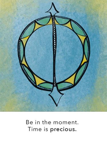 18KY Mini White Enamel Sundial - Time Is Precious