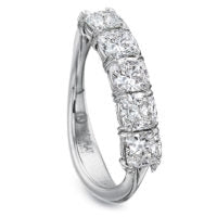 18KW Silkfit 5-Stone Cushion Cut Diamond Band